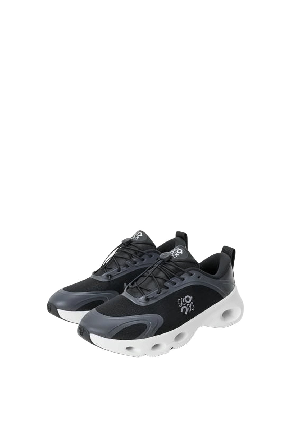 Sleek Black Mesh Sneakers