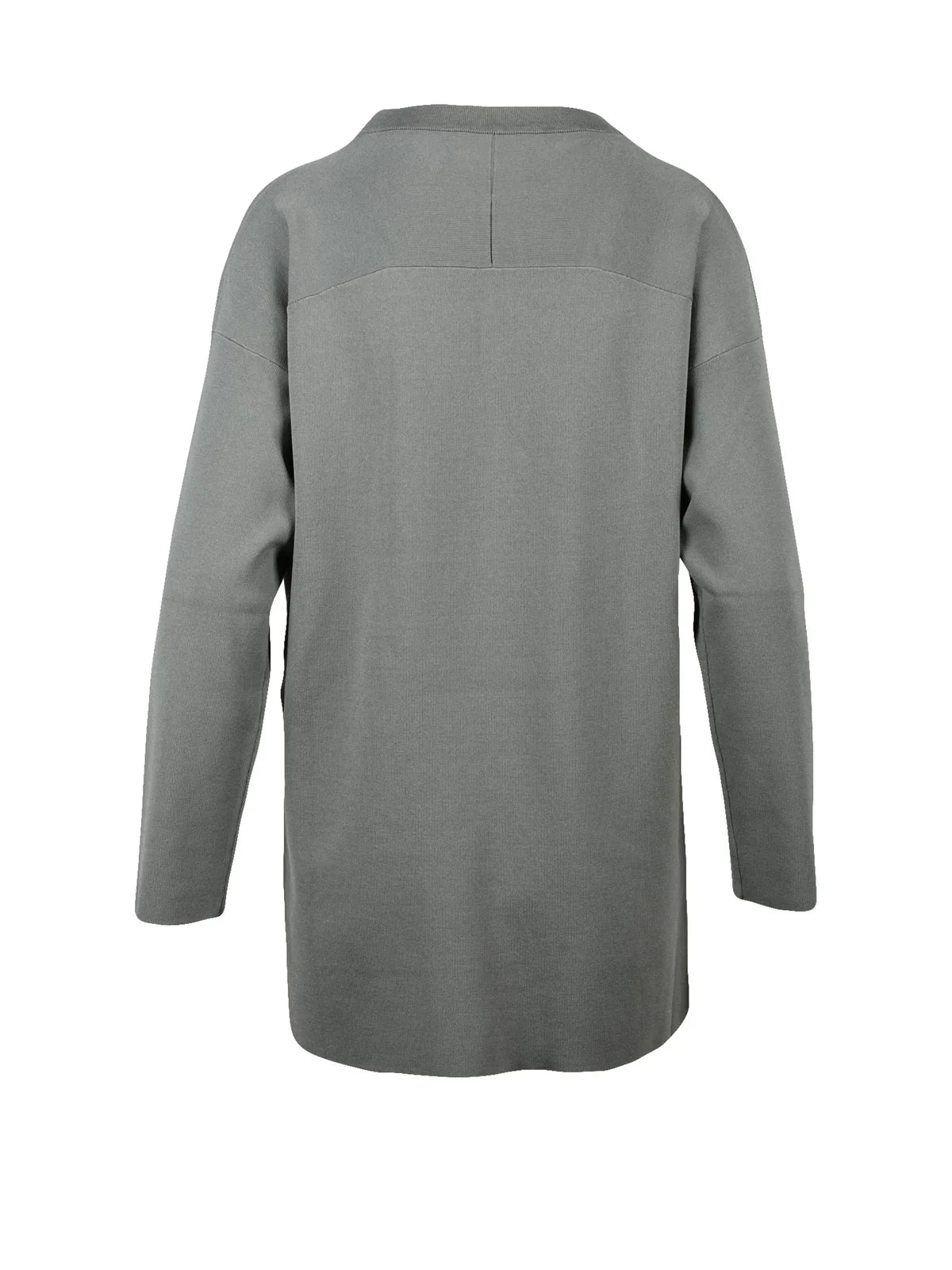 Sage Green Viscose Nylon Asymmetric Knit Top