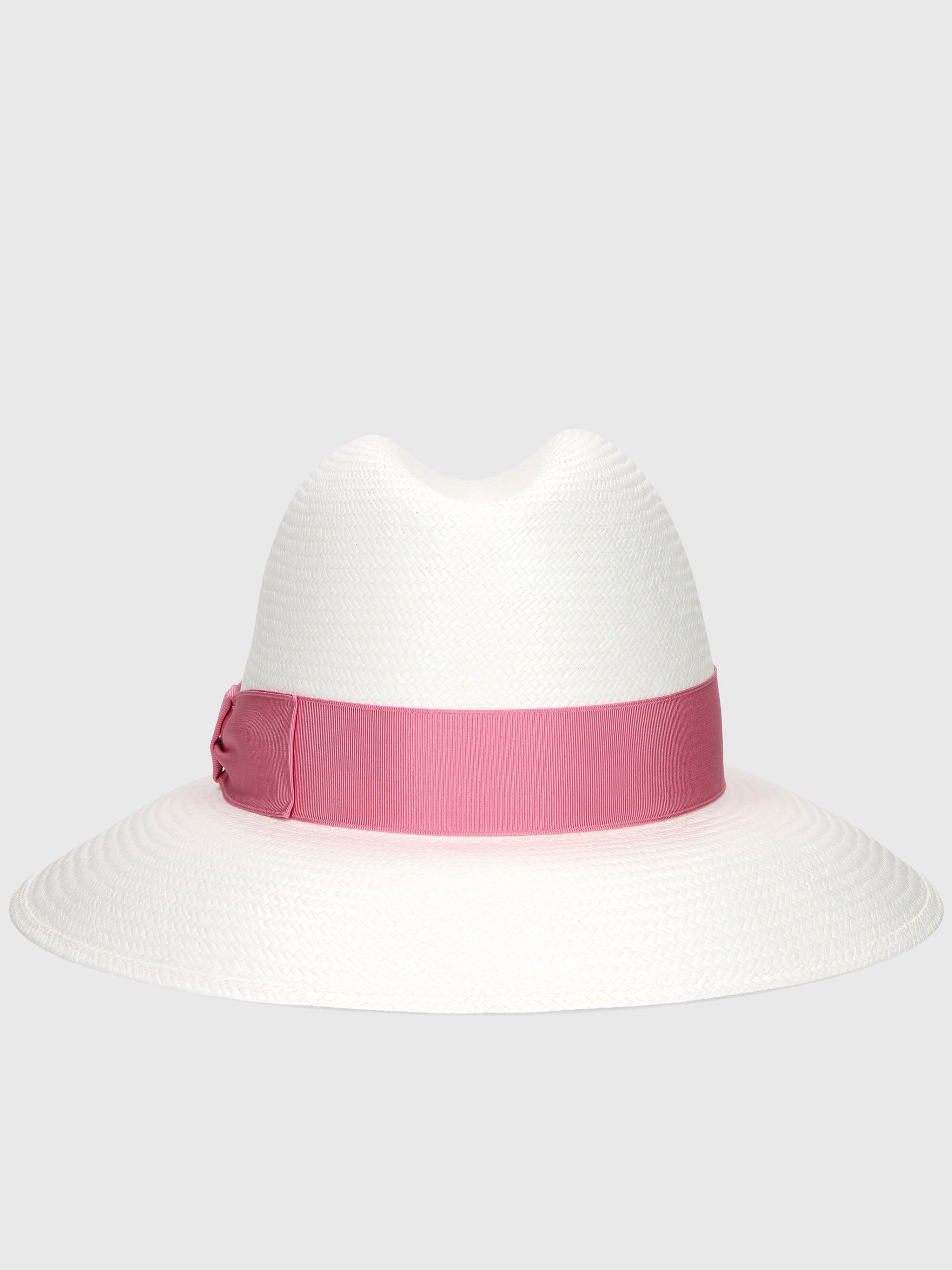 Claudette Wide-Brimmed Pink Ribbon Hat