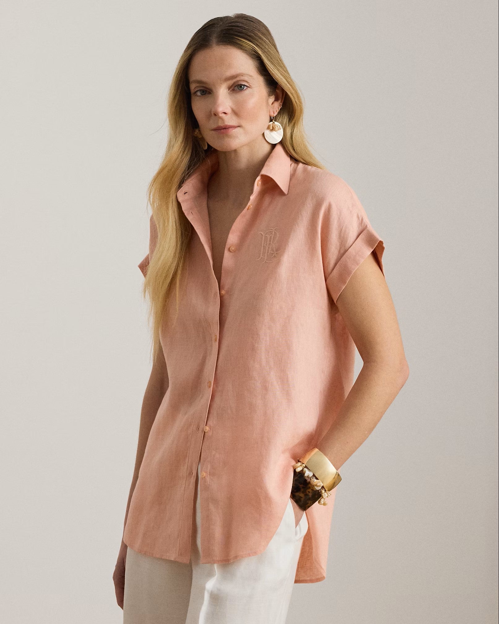 Rosa Tissue Linen Button Shirt