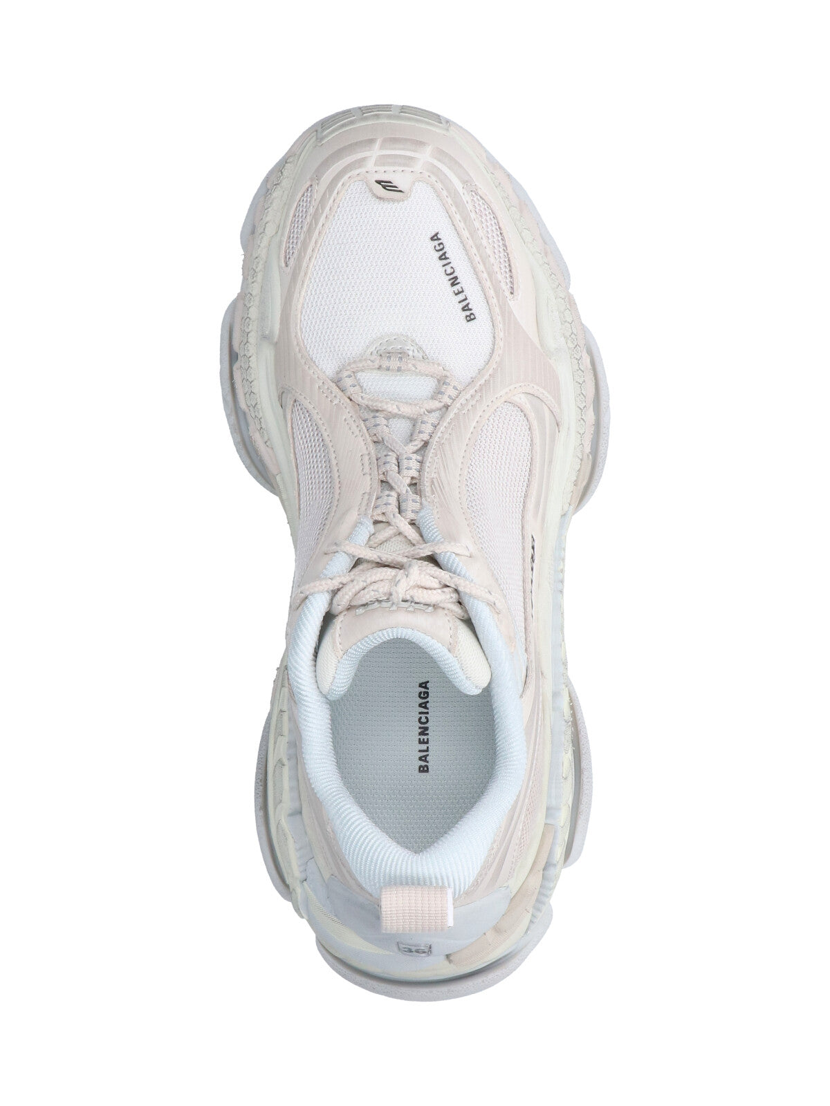 White Layered Chunky Sole Panel Sneakers
