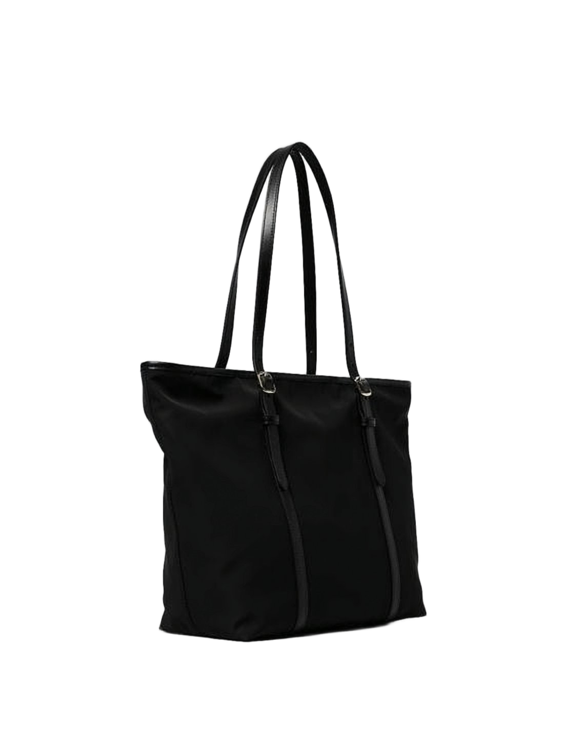 Smooth Nylon Shoulder Bag with Adjustable Straps