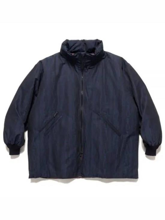 Boxy Oversized Padded Jacket with High Collar and Zippered Pockets
