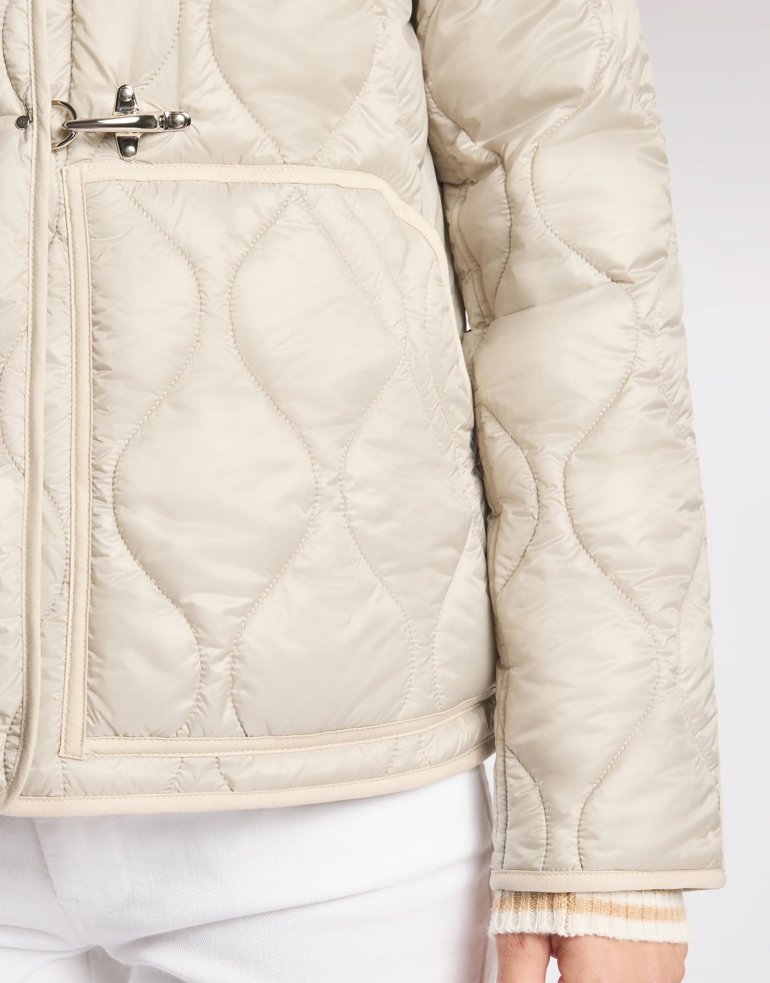 Quilted Short Coat with Toggle Closures