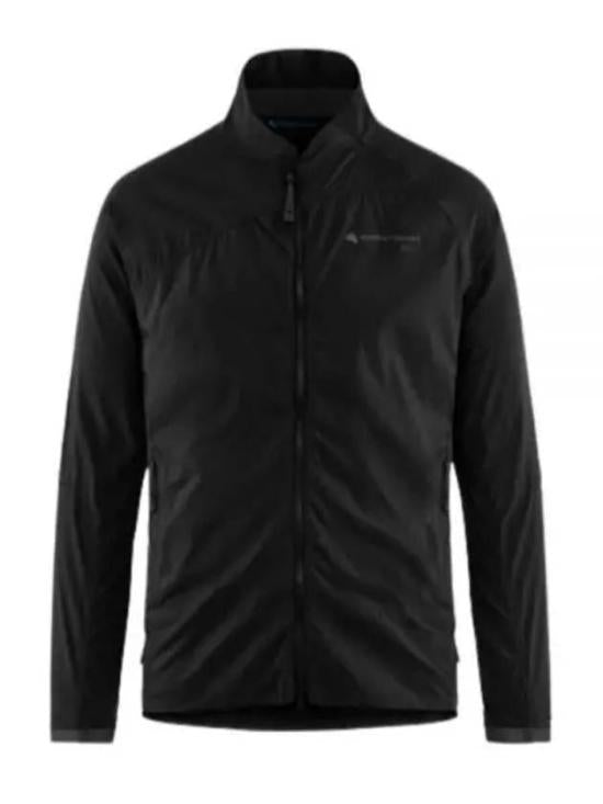 Minimalist Black Zipper Jacket With High Collar And Seam Detailing