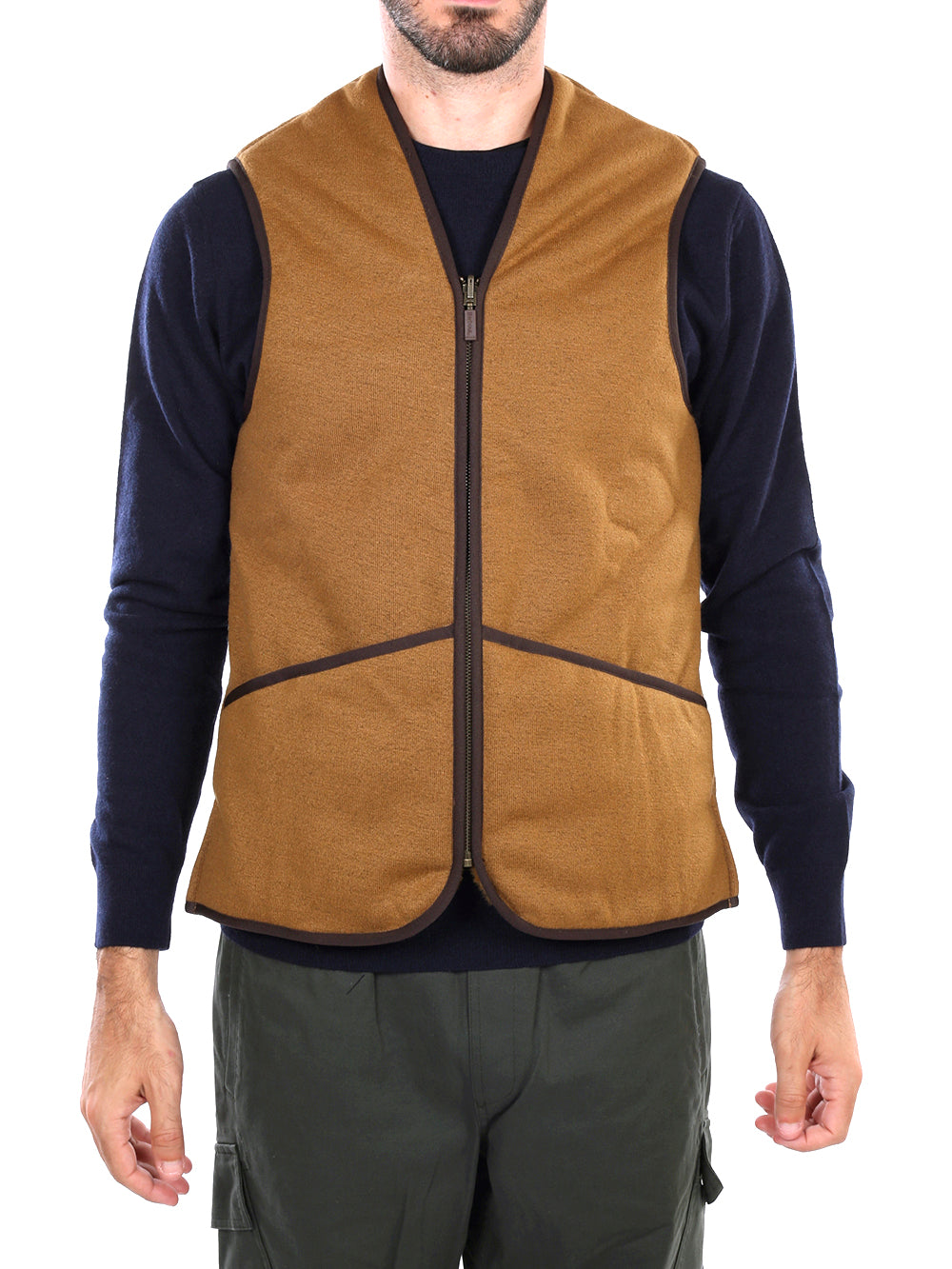 Warm Pile Reversible Waistcoat With Zip Closure