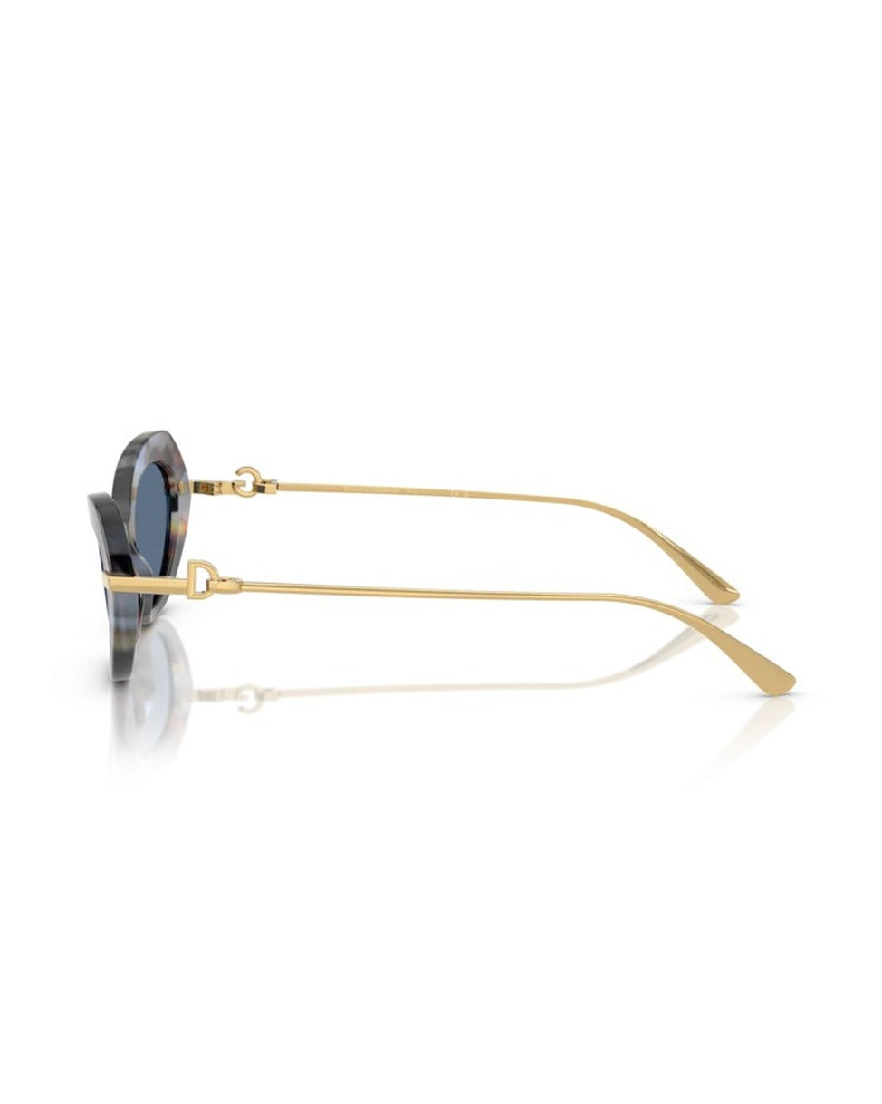 Narrow Cat-Eye Sunglasses With Metal Temples
