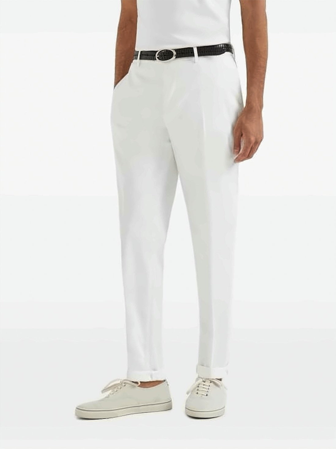 Mid-Rise Slim Fit Chinos in Cotton-Elastane Blend