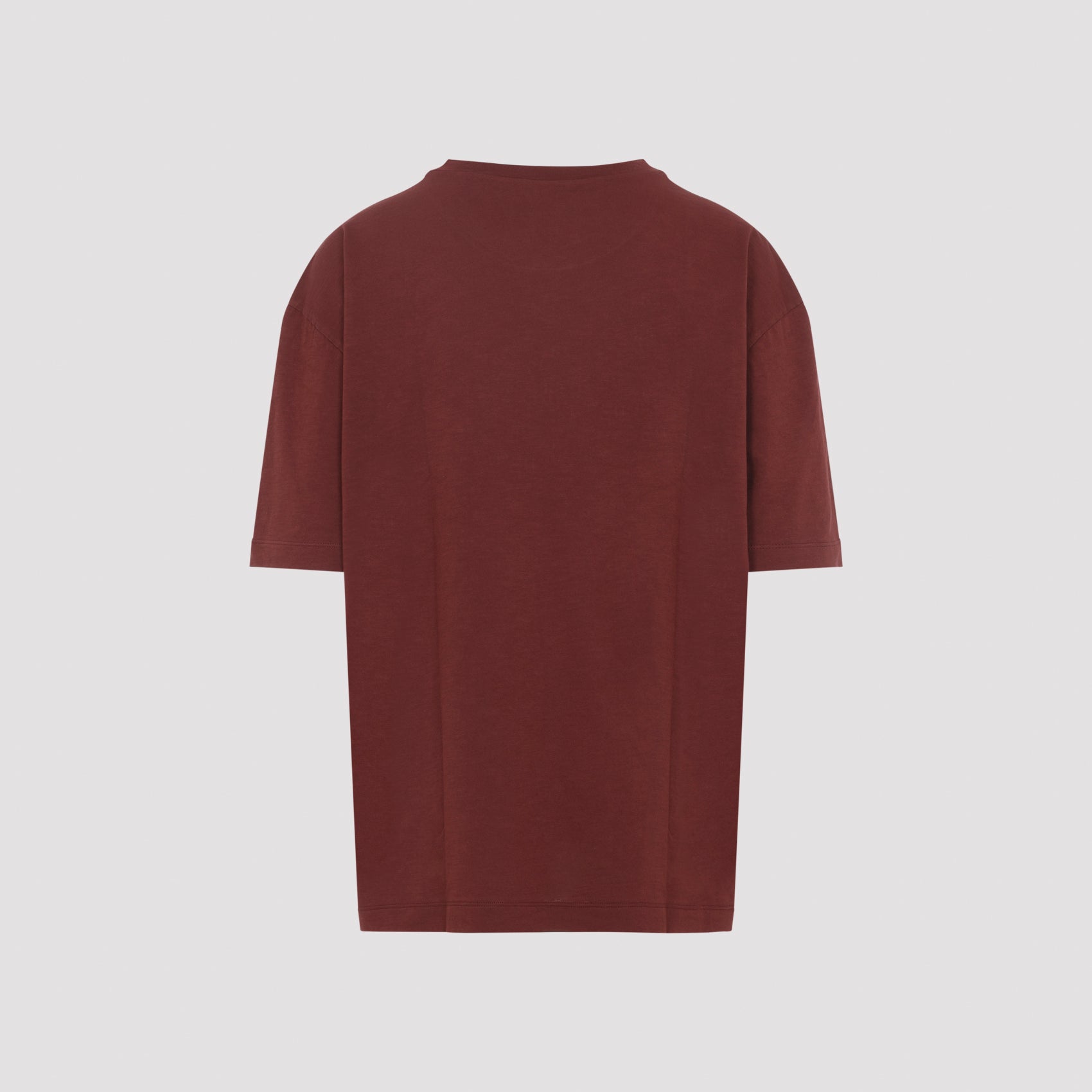 Dark Brick Red Cotton T-Shirt