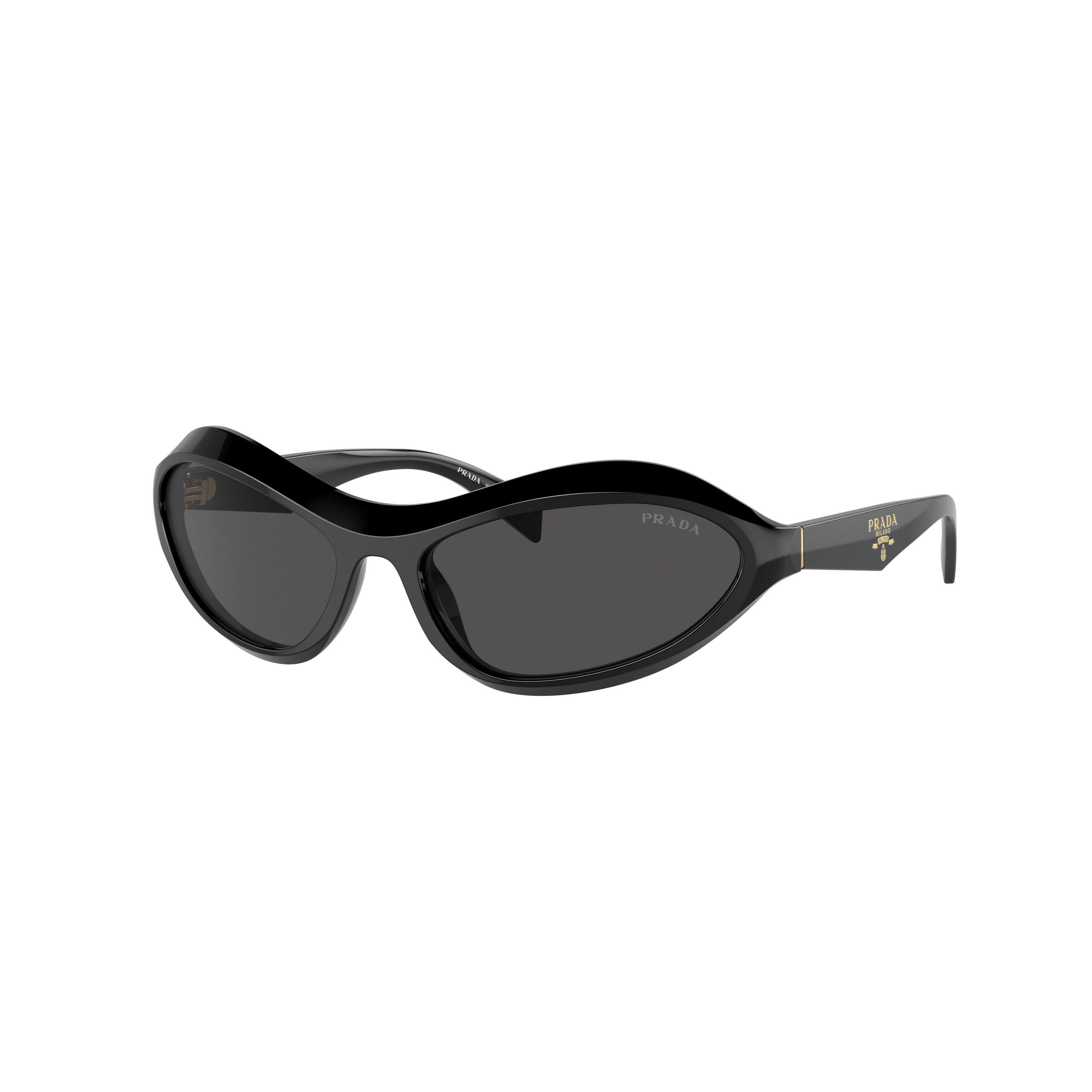 0pr A20s Oval-Shape Black Acetate Sunglasses