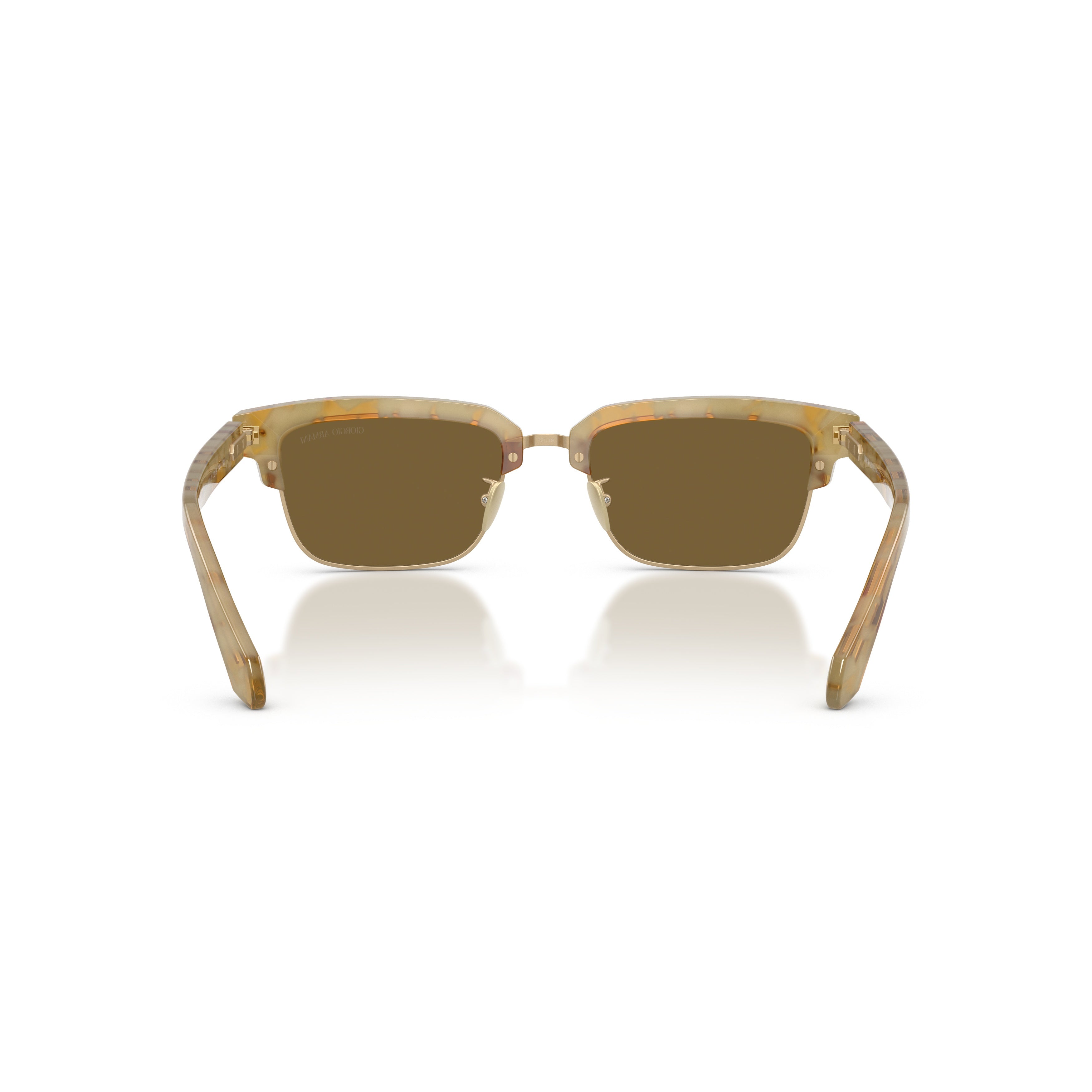 0ar8243 Translucent Beige Acetate Sunglasses with Tortoiseshell Accents