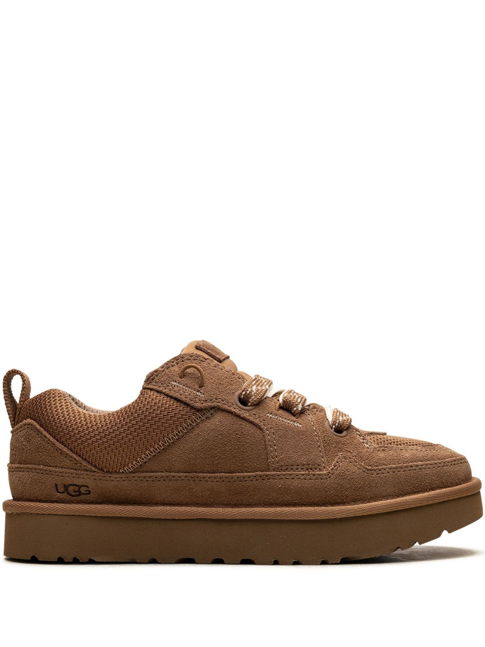 Low-Top Sneakers with Leather-Textile Blend