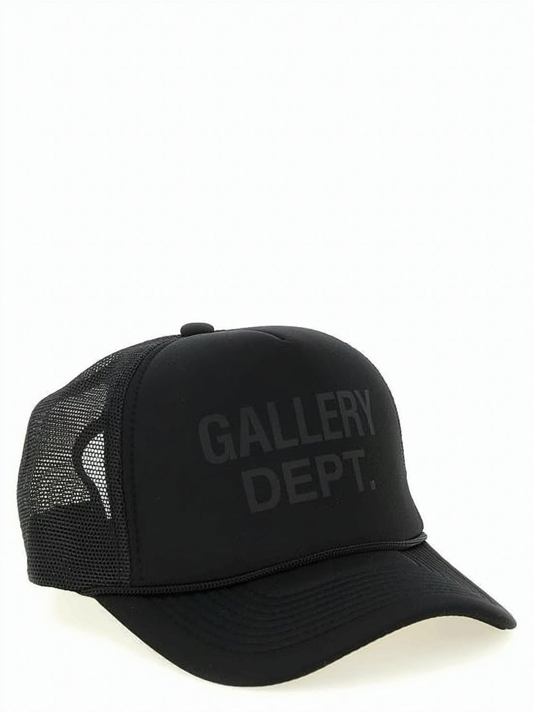 Structured Black Mesh Trucker Cap