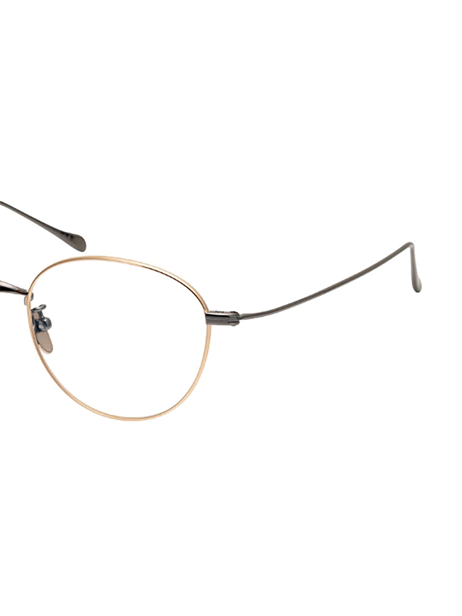 Owalne Okulary Z Dwukolorową Metalową Oprawką
