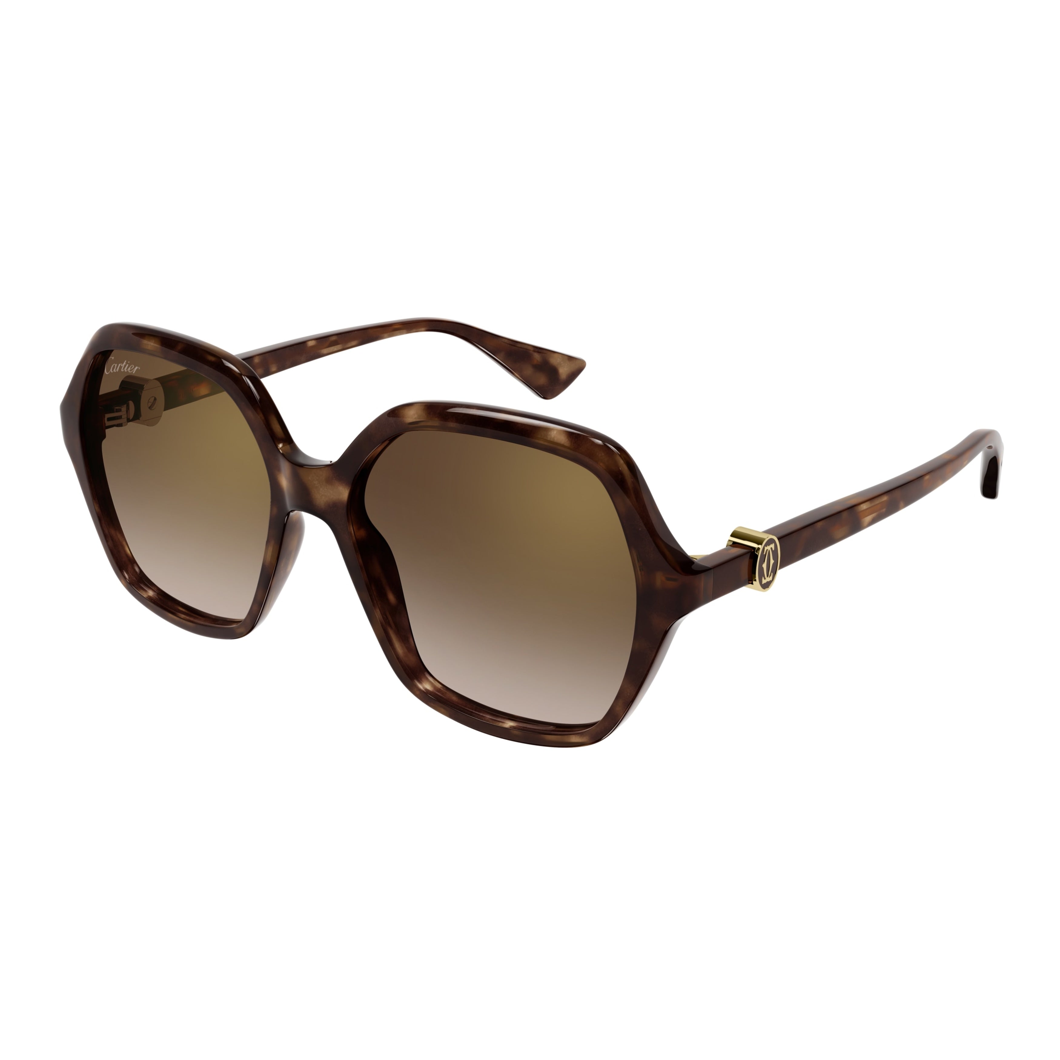 Ct0470s Oversized Tortoiseshell Geometric Sunglasses