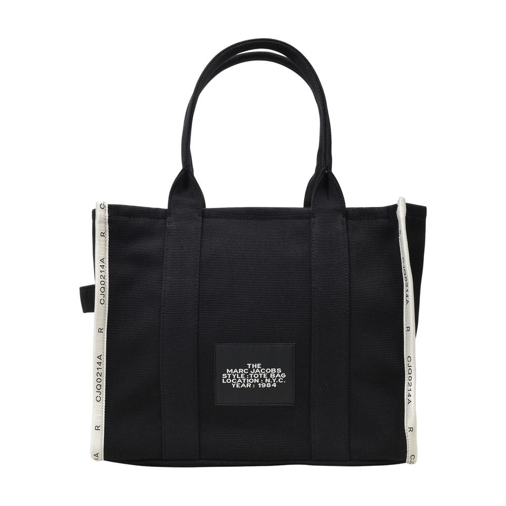 The Large Tote Bag In Black Canvas