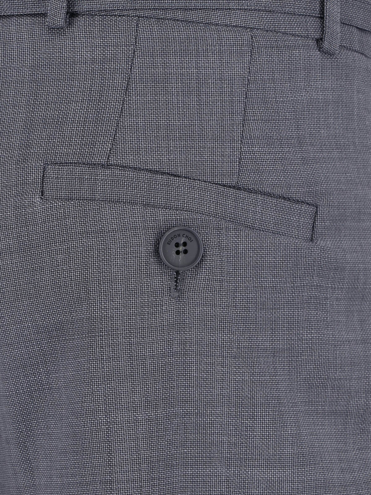 Grey High-Waisted Tailored Virgin Trousers