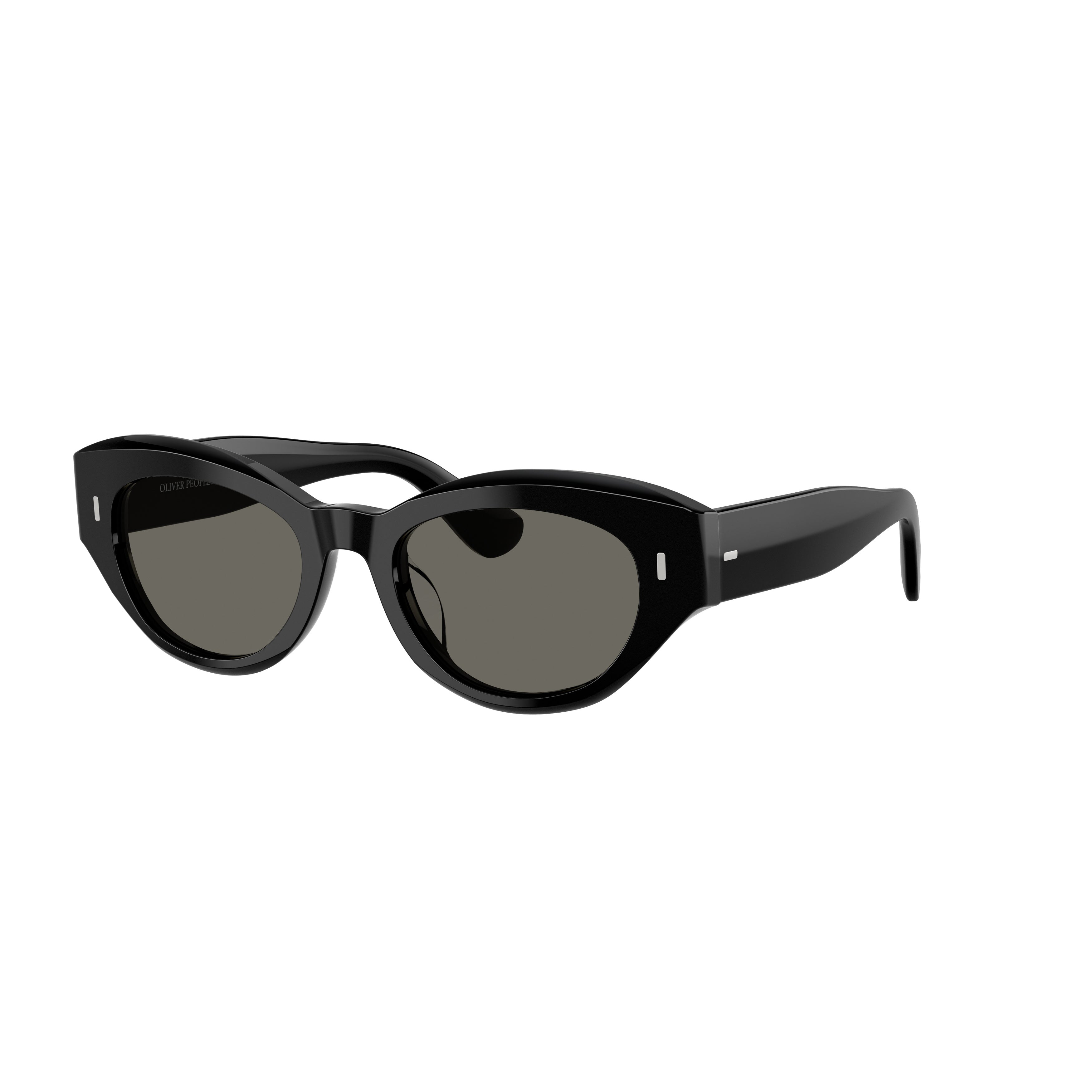 0ov5615su Cat-Eye Sunglasses with Glossy Black Acetate Frame