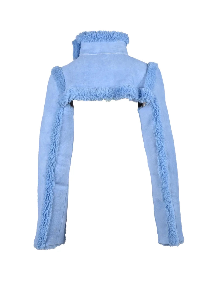 Cropped Celeste Leather Jacket