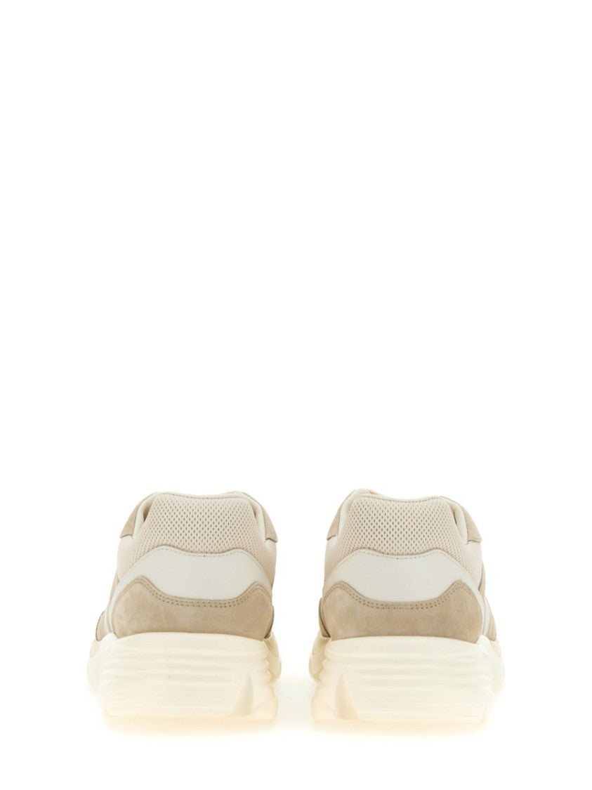 Calfskin Sneakers With Textured Upper And Sole