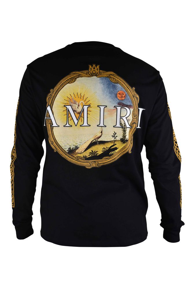 Graphic Print Long-Sleeve Cotton T-Shirt