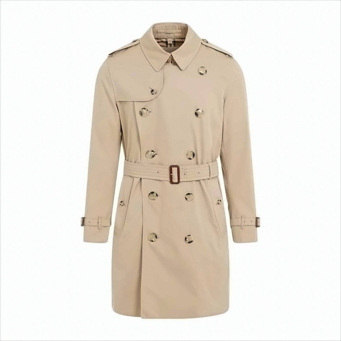 Double-Breasted Cotton Trench Coat