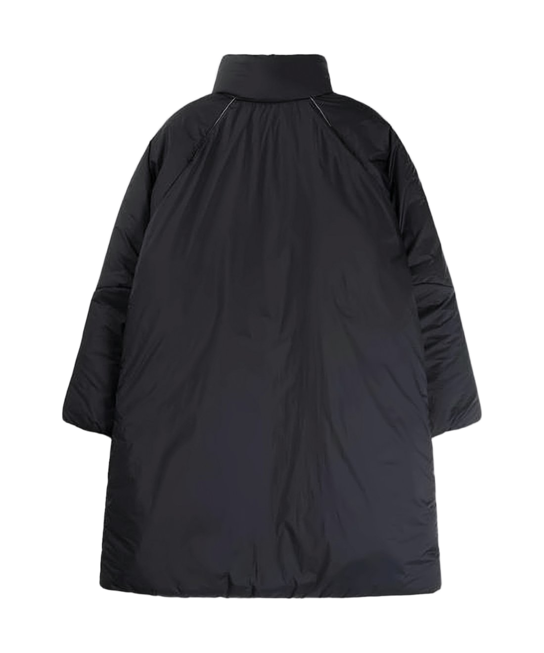 Oversized Black Padded Jacket With High Collar