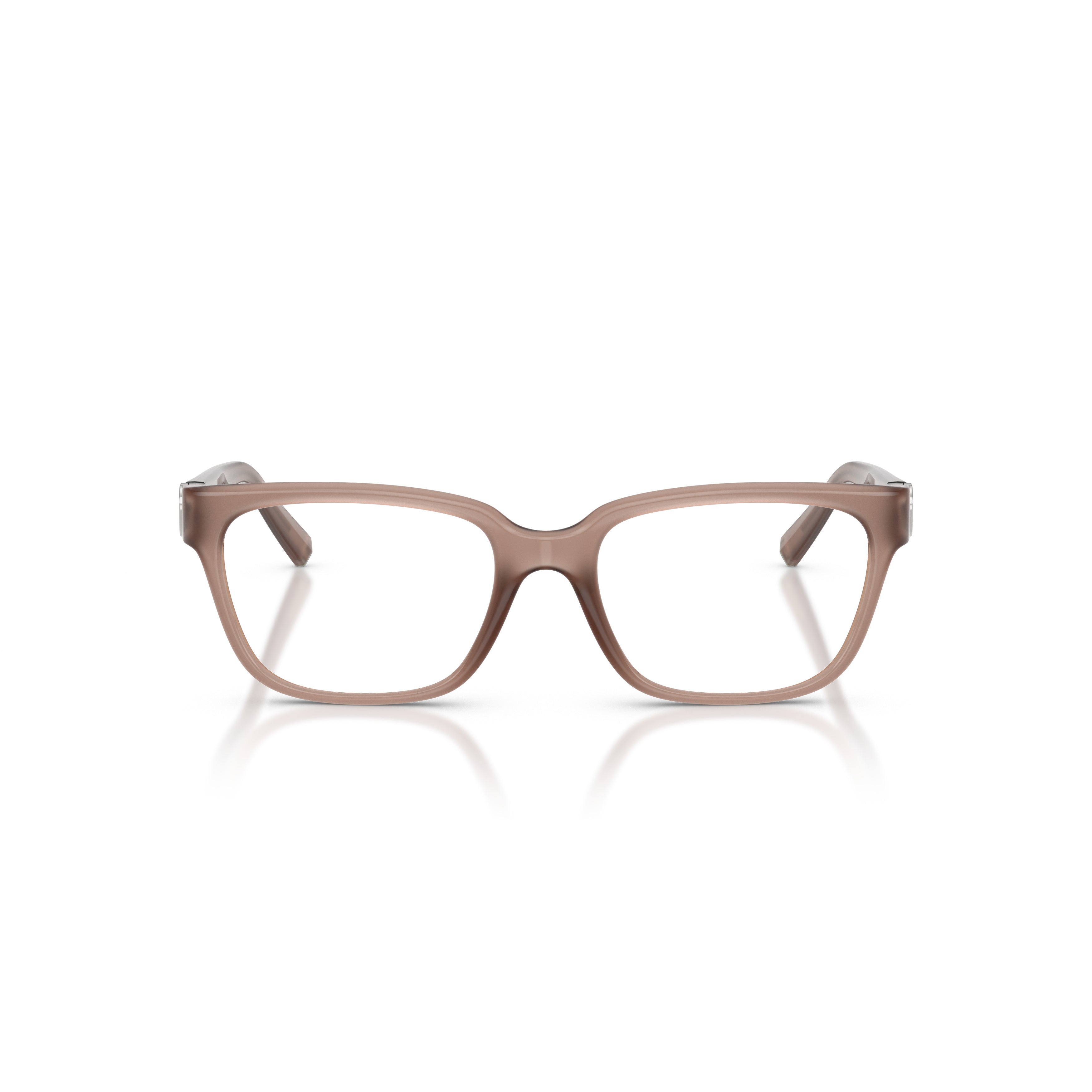 0tf2286d Translucent Brown Rectangular Eyeglasses
