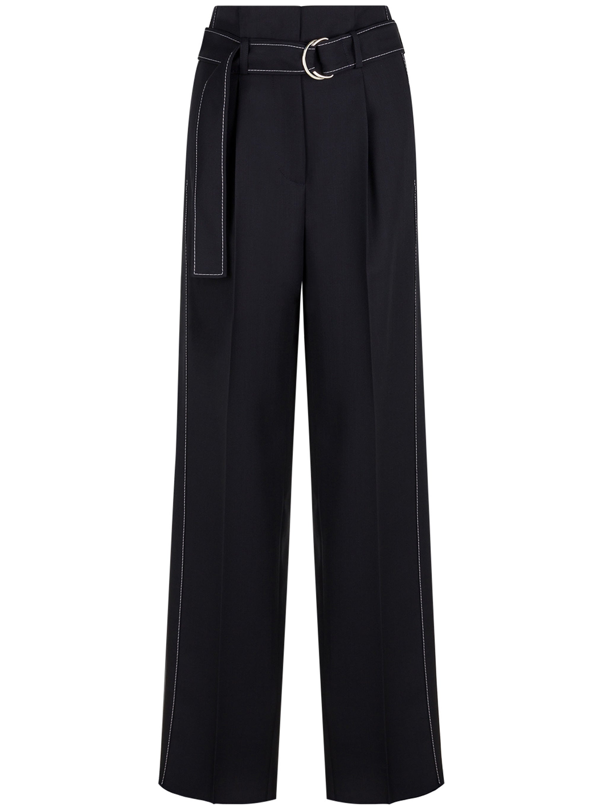Black Pantalone Irony Wide-Leg Fabric Pants