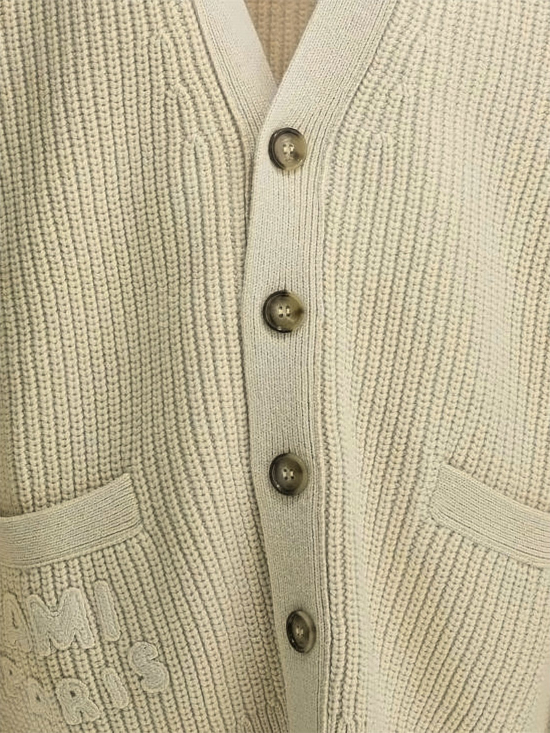 Knit Cardigan with V-Neckline