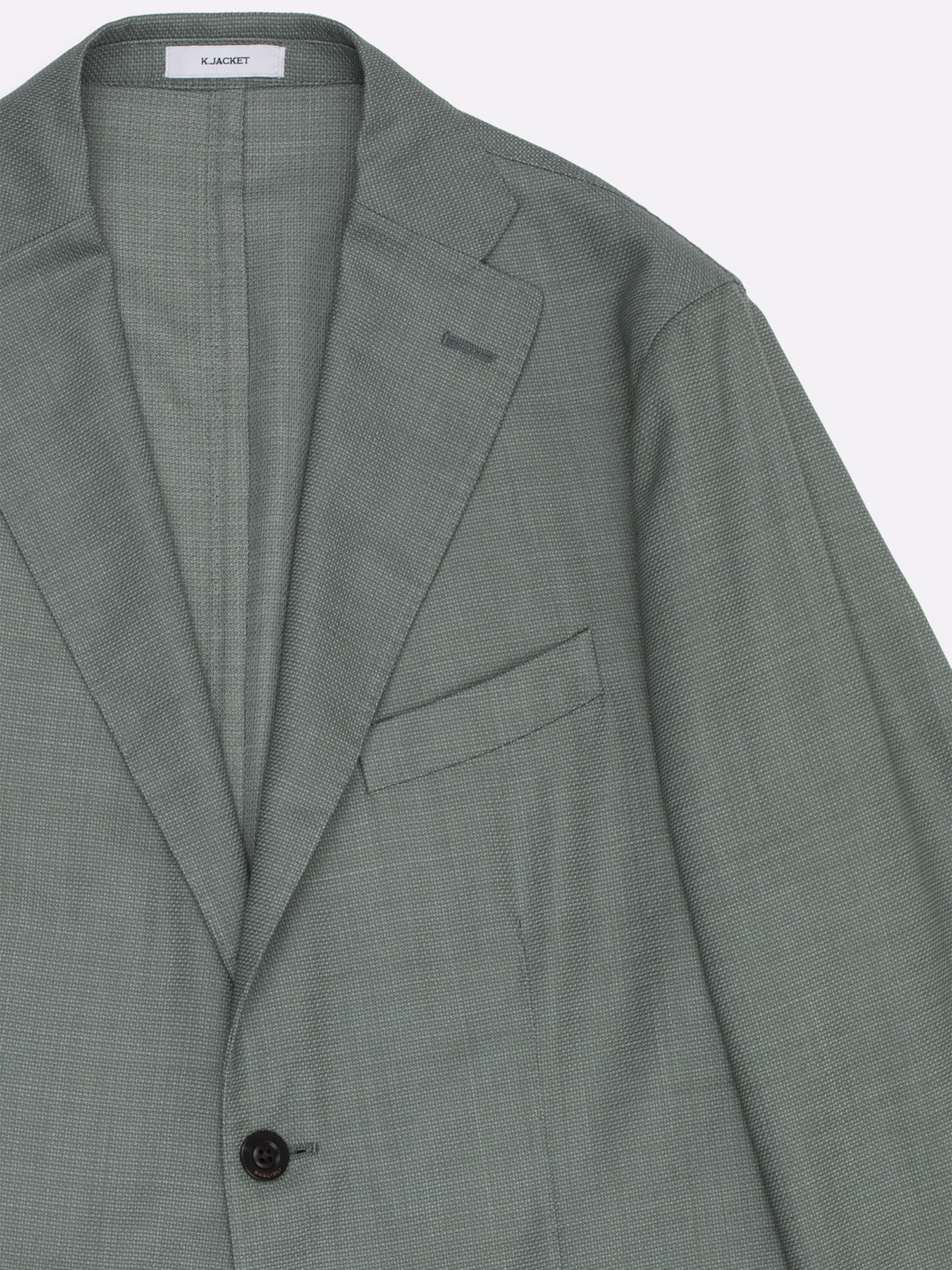 Tailored Two-Button Wool Blend Blazer