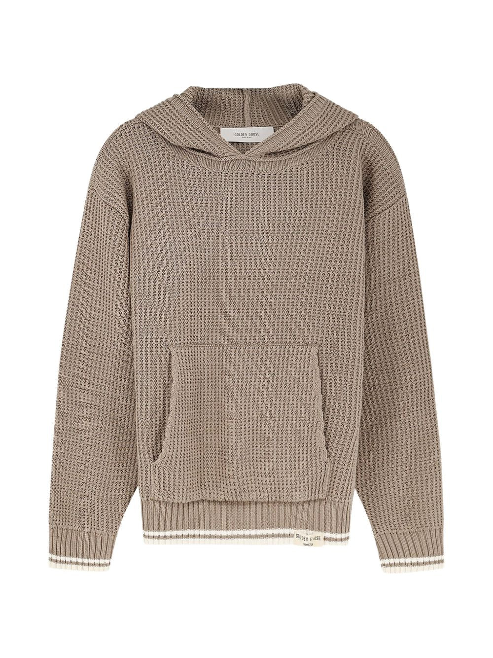 Silk and Nylon Knit Crew Neck Sweater