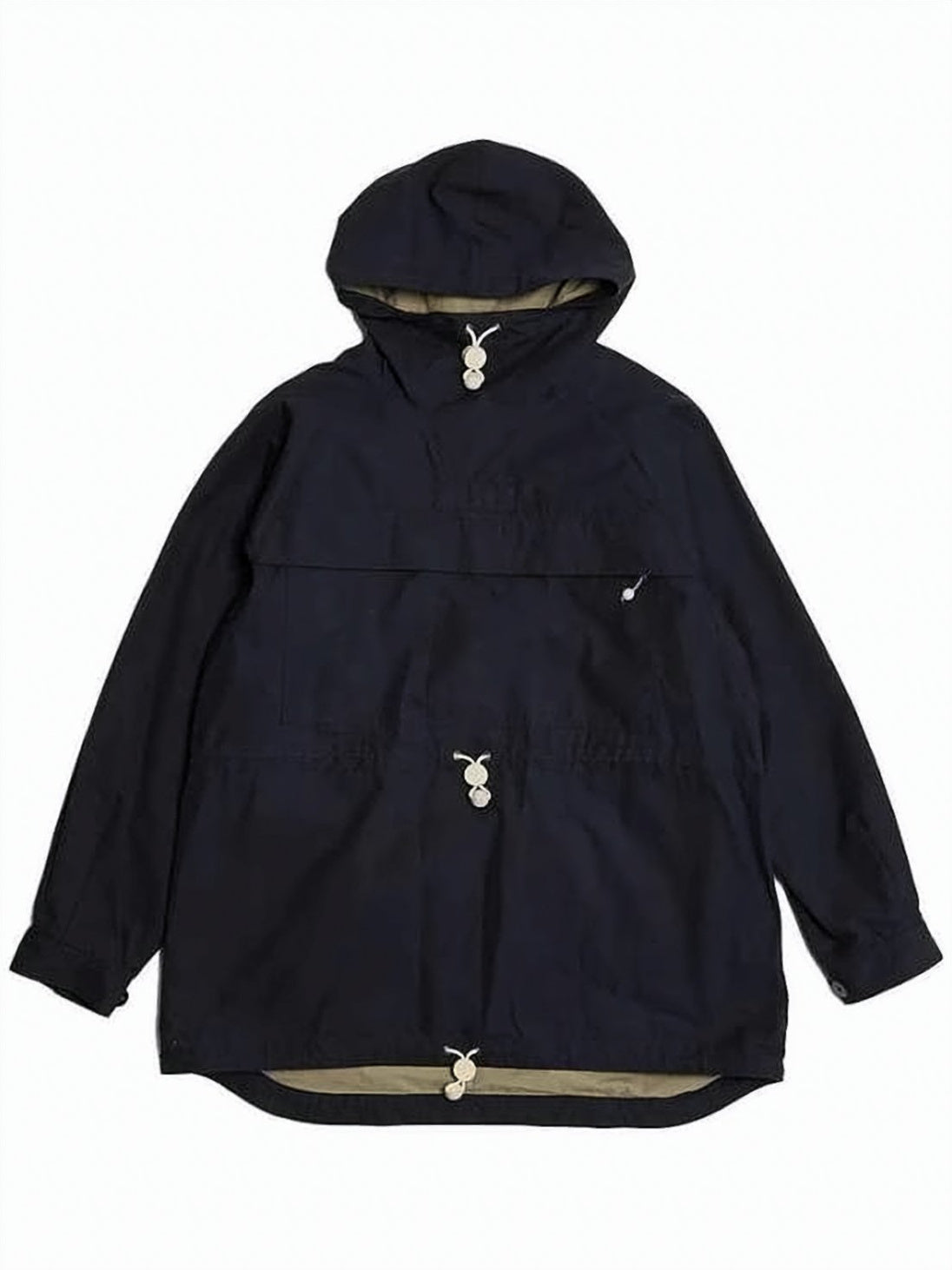Hooded Cotton Jacket with Toggle Button Closure