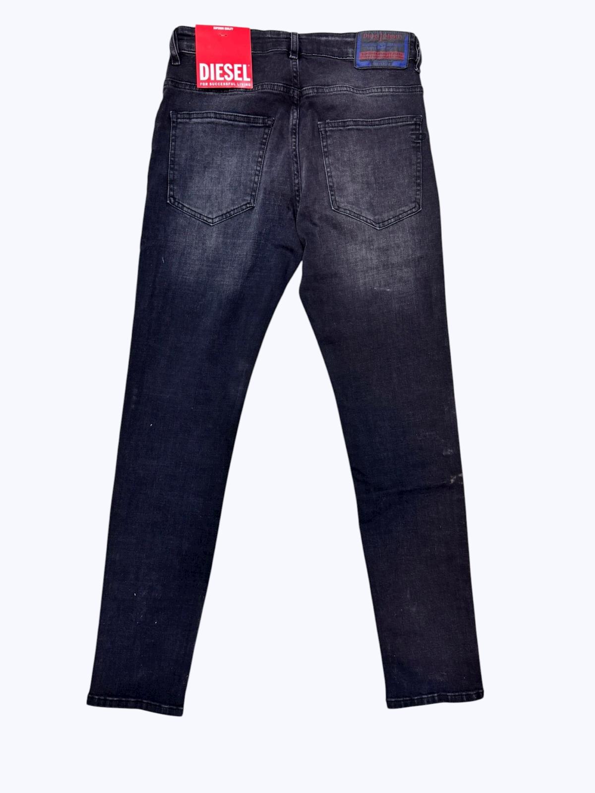 Slim-Fit Jeans with Faded Black Wash