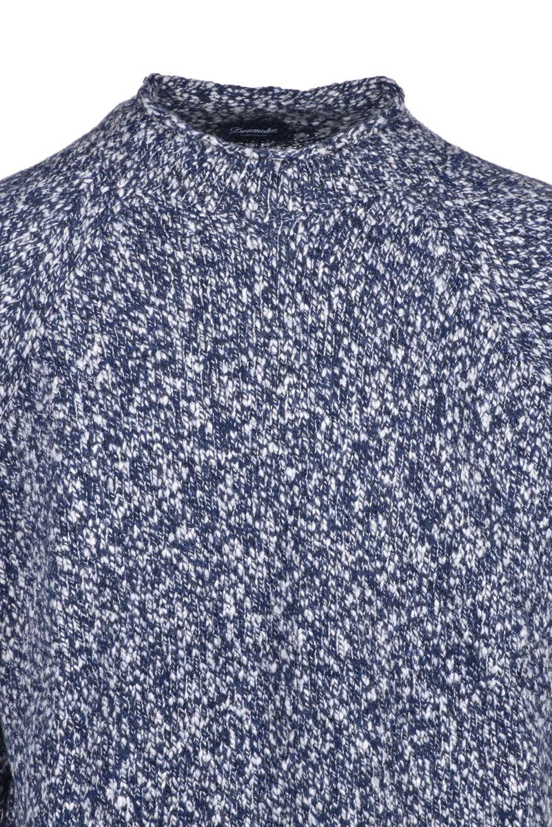 Volcano Neck Sweater - Blue/Grey