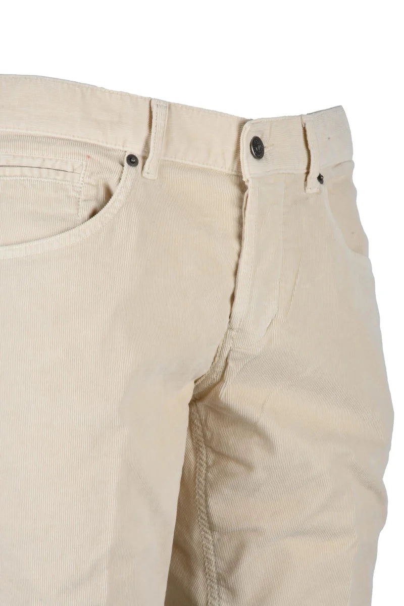 George Velvet Trousers - White