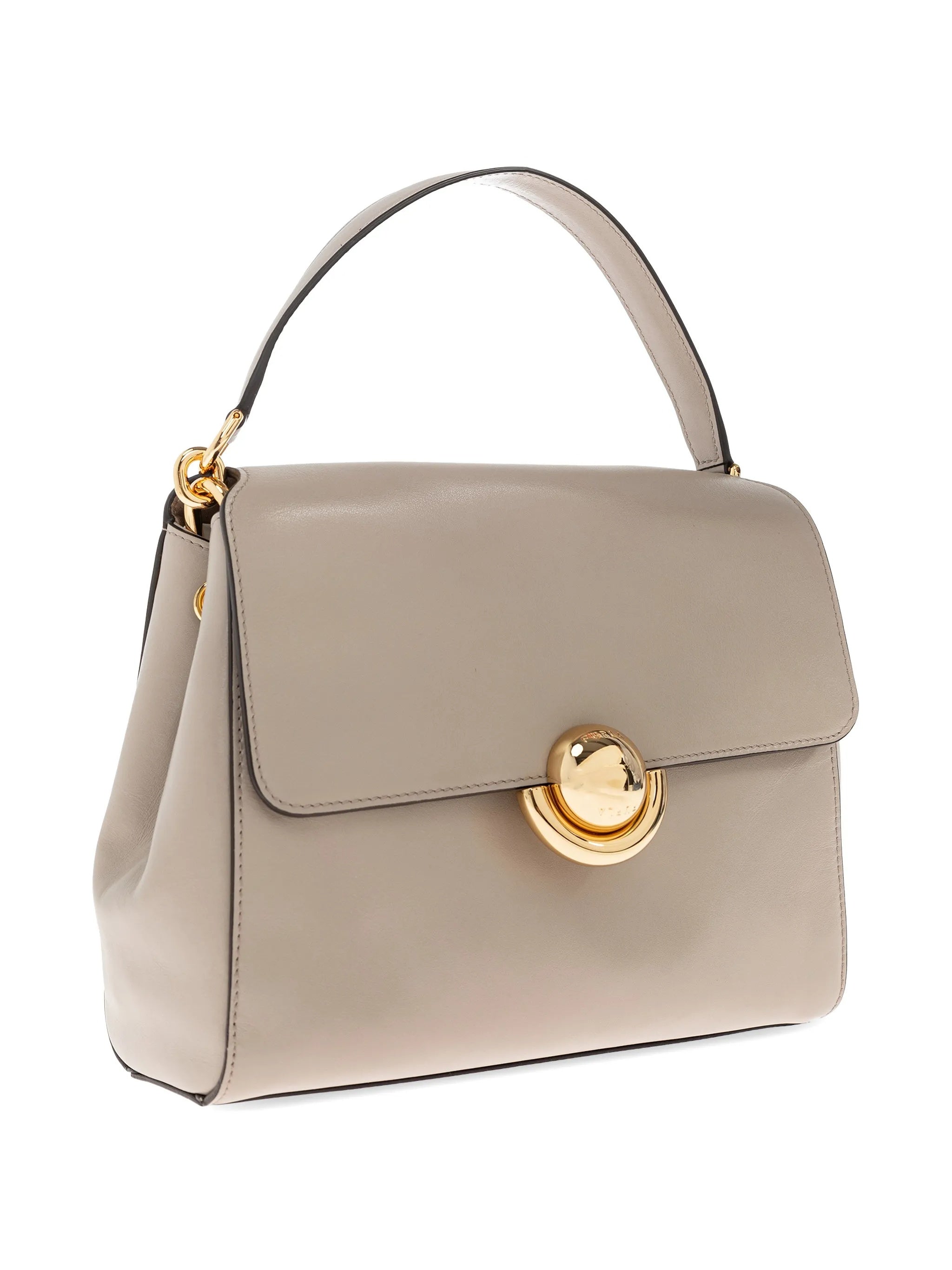 Domus S Structured Smooth Leather Handbag