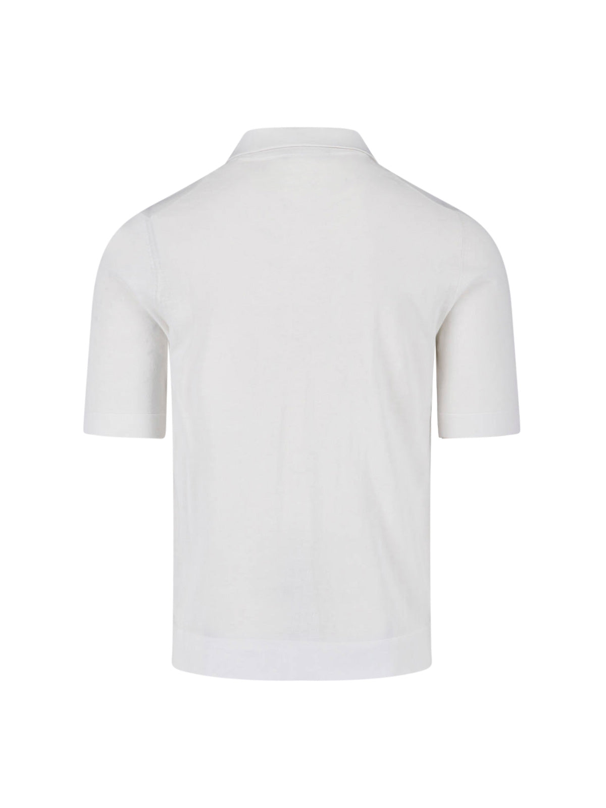 White Classic Relaxed Cotton Polo Shirt
