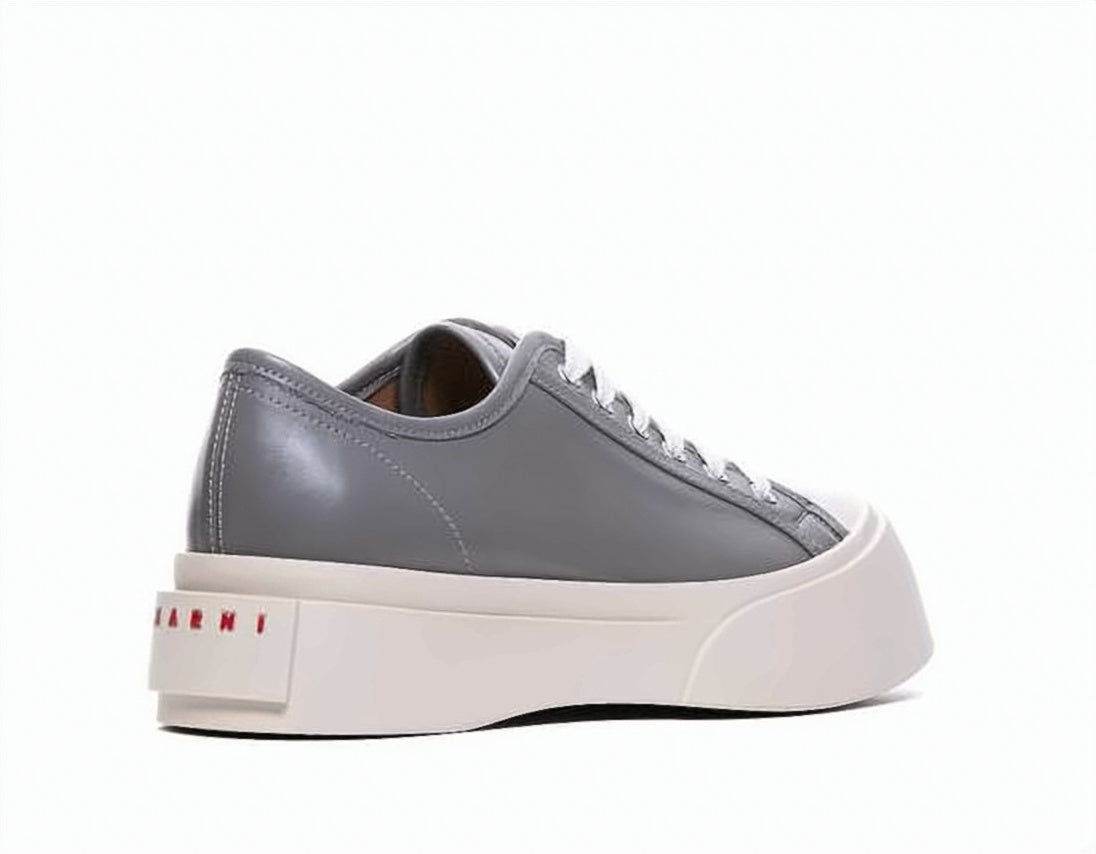 Chunky Sole Calf Leather Sneakers with Platform Design
