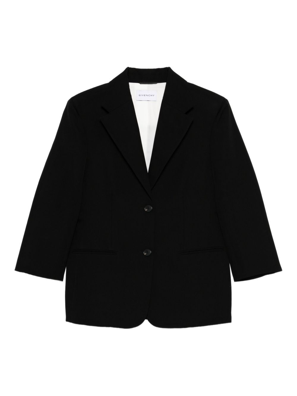 Notched Lapel Black Jacket