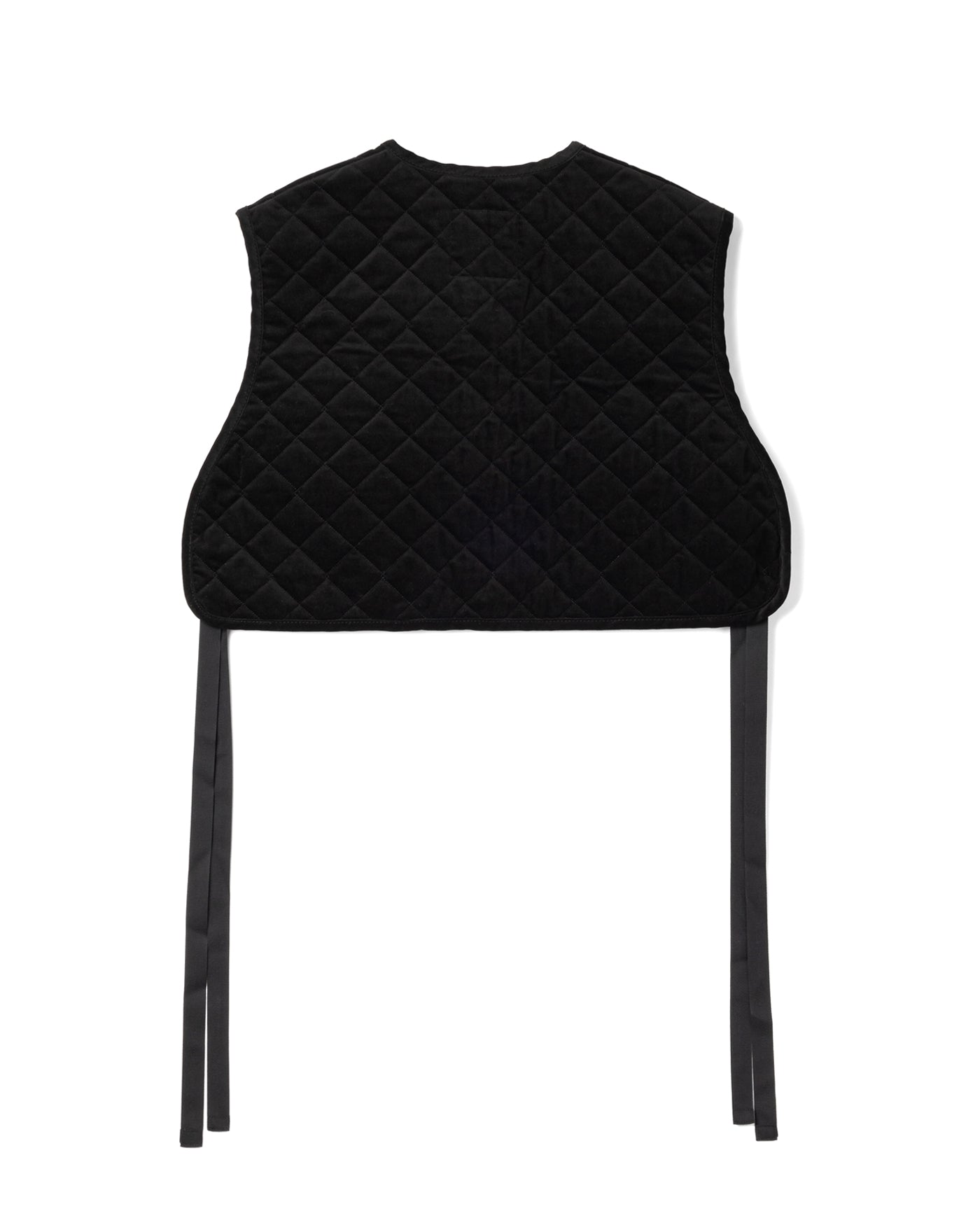 A-Line Cropped Velvet Quilted Gilet