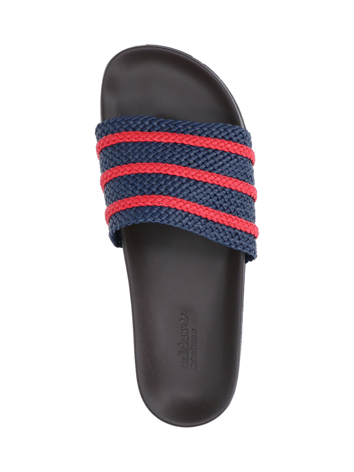 "Adilette" Slides, In Blue Fabric, Dark Tone