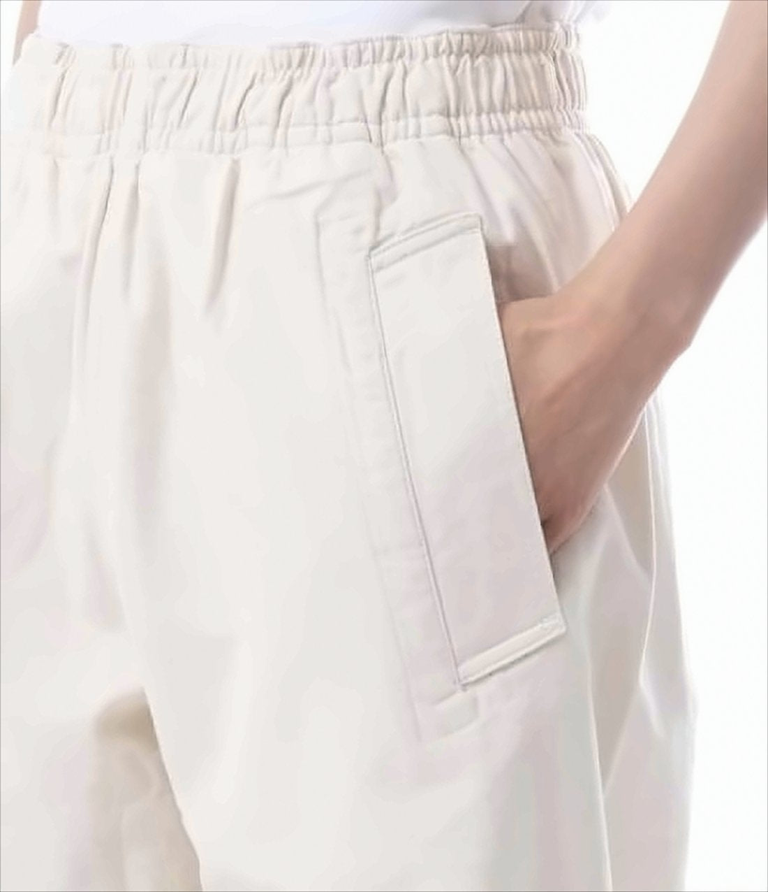 Relaxed Fit Straight Pants with Elastic Waistband