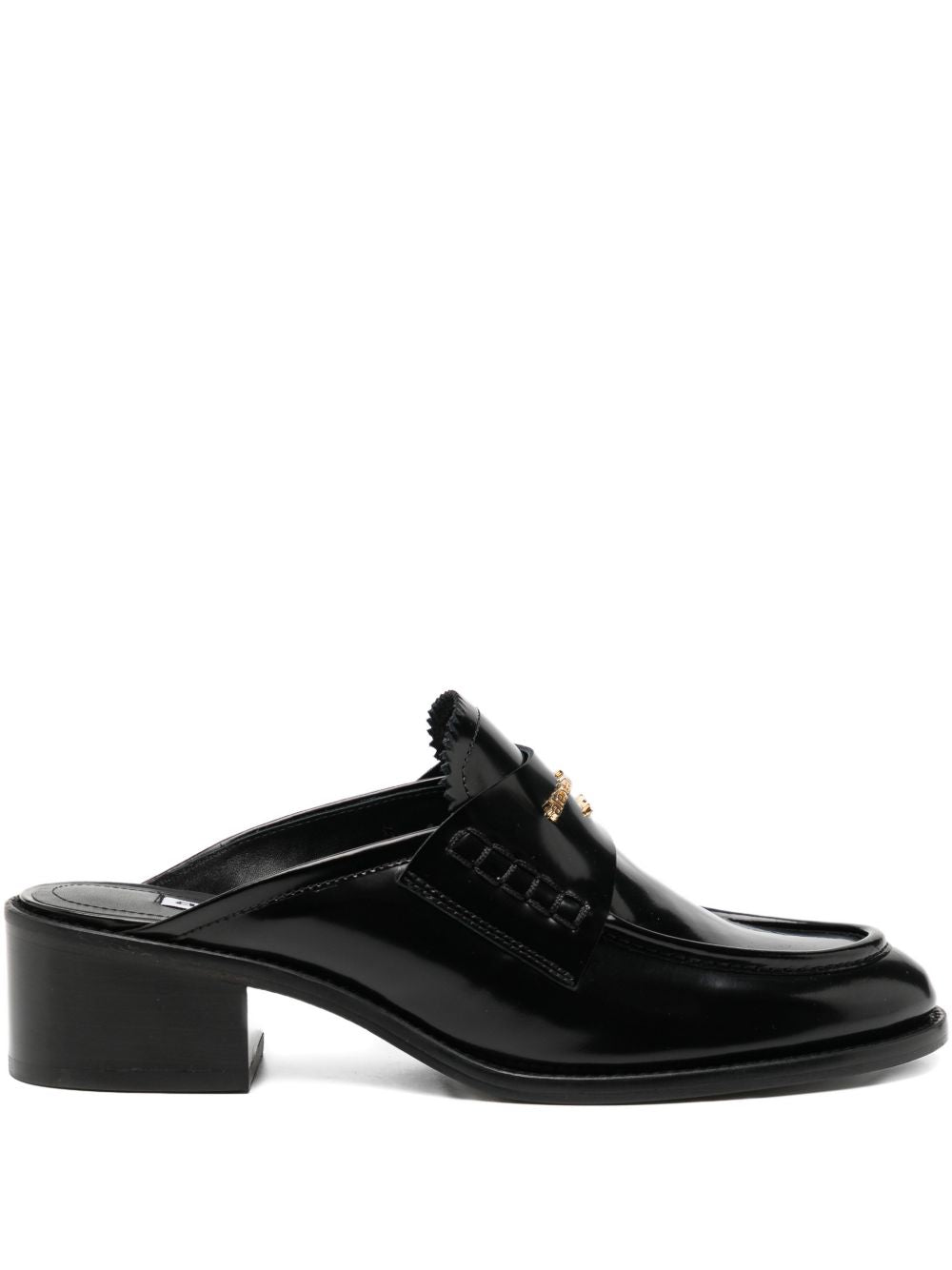 Glossy Black Flat Shoes