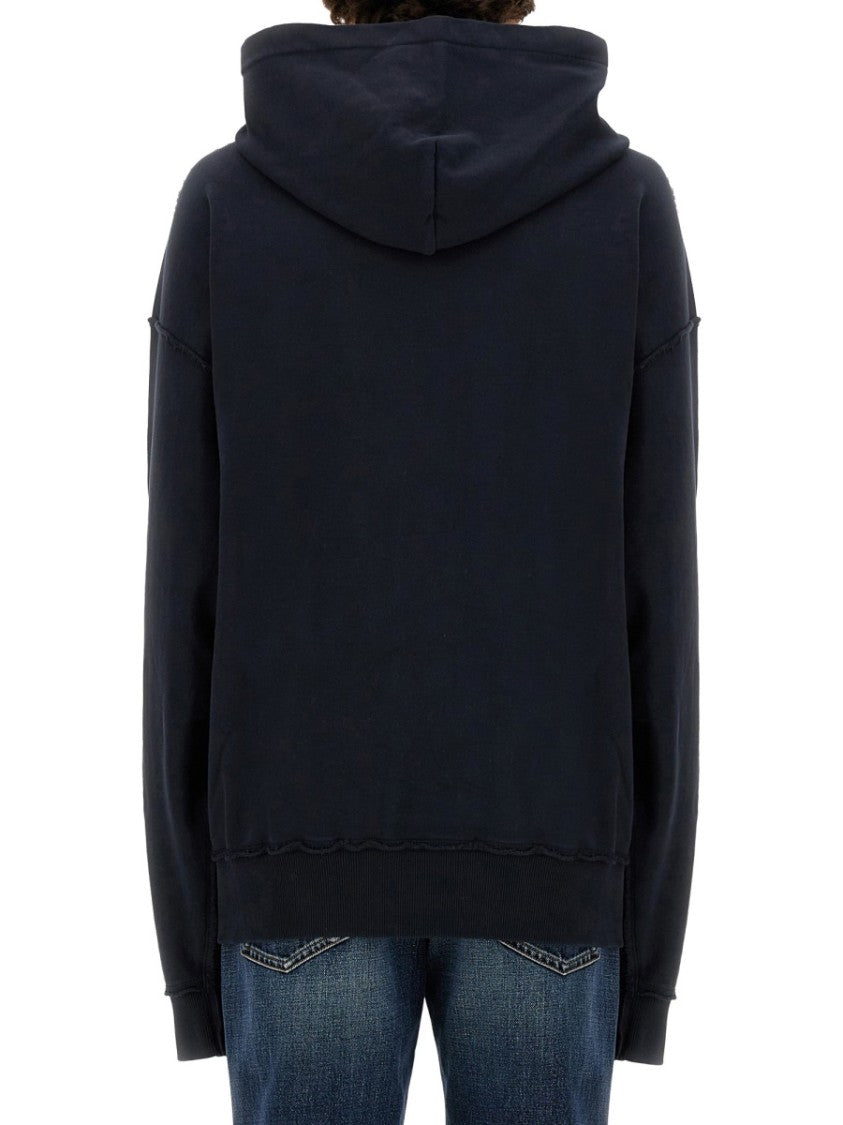 Sweatshirt With Navy Print