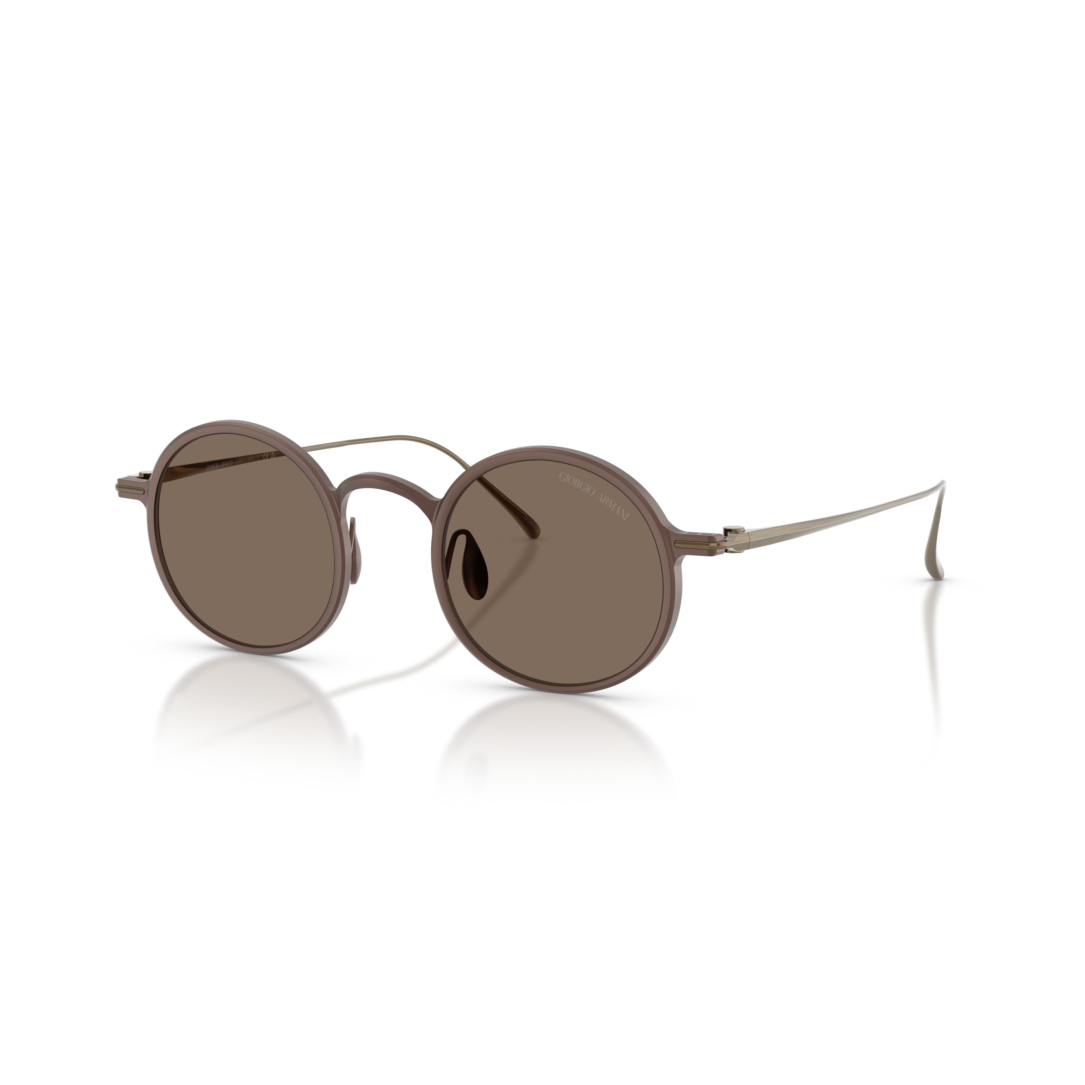 0ar6173t Round Titanium Sunglasses with Tinted Lenses