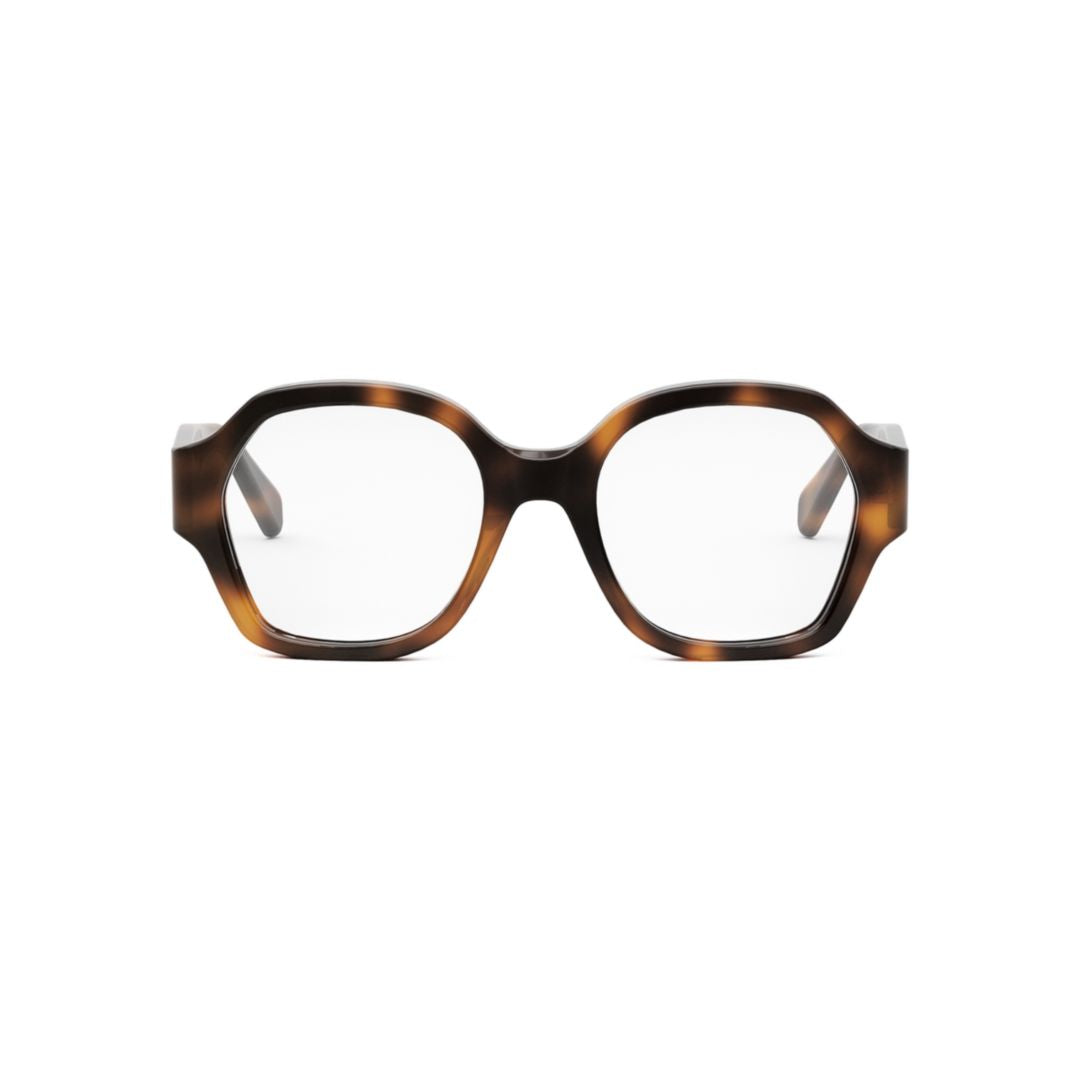 Cl50134i Oversized Geometric Tortoiseshell Eyeglasses
