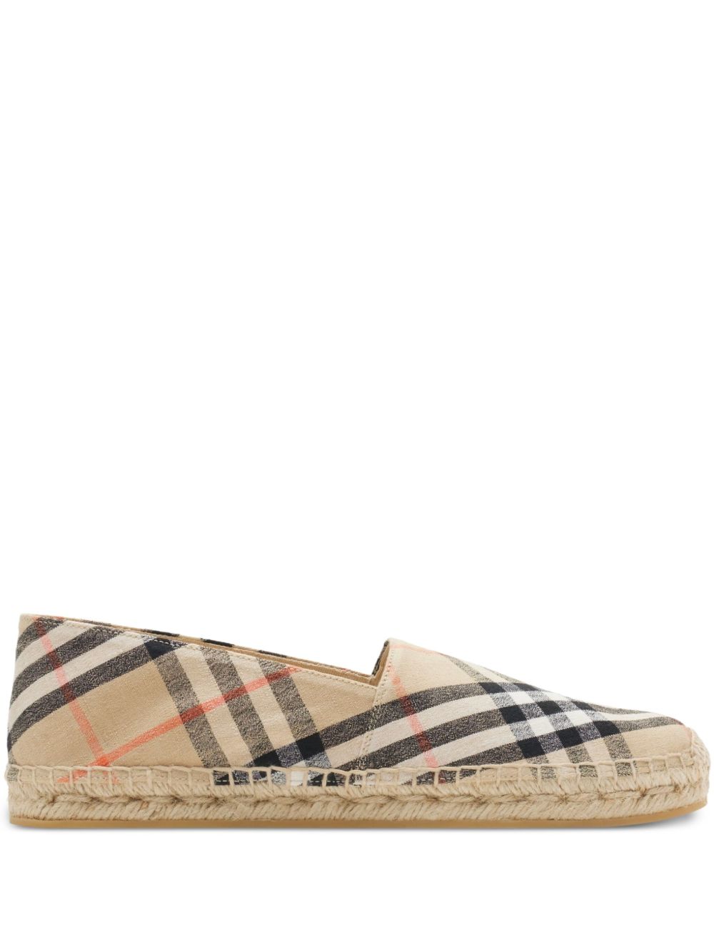 Classic Slip-On Flat Shoes With Check Pattern