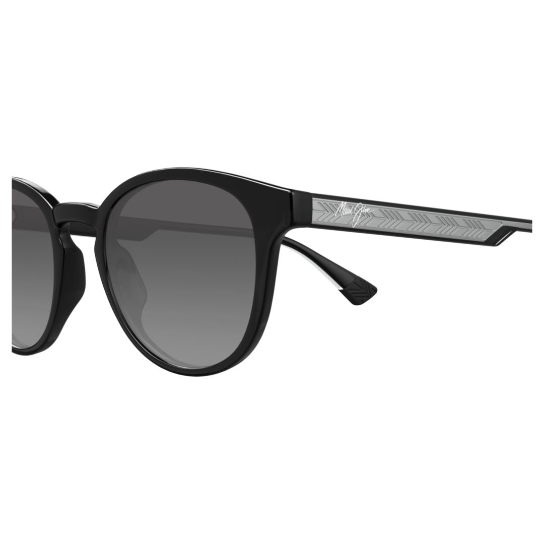 Hiehie Rounded Frame Sunglasses with Textured Temples