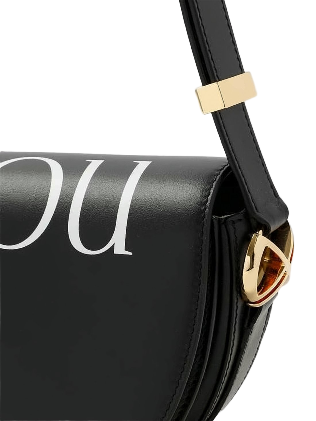 Half-Moon Calf Leather Shoulder Bag